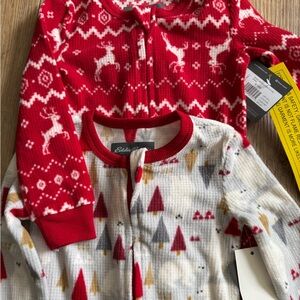 NWT** set of 2 Eddie Bauer Red and White Patterned Pajama Set